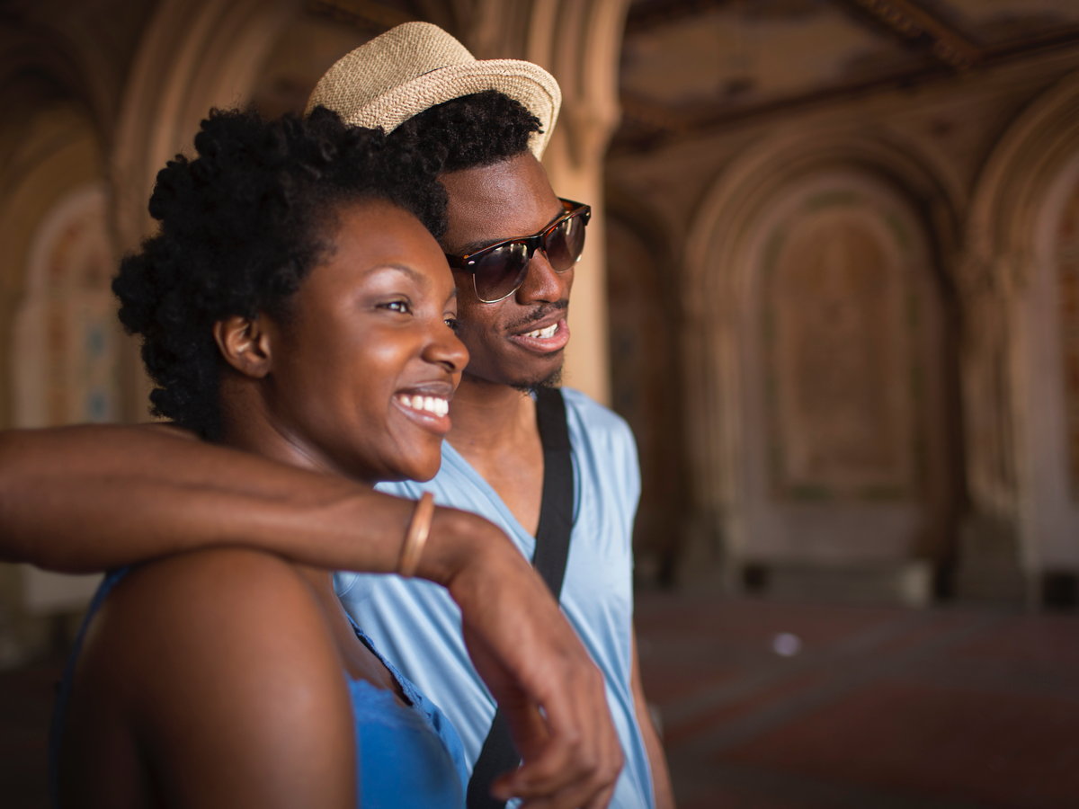 An image of a couple holding each other happy after receiving couples counseling in New York from Loving at Your Best Marriage and Couples Counseling.