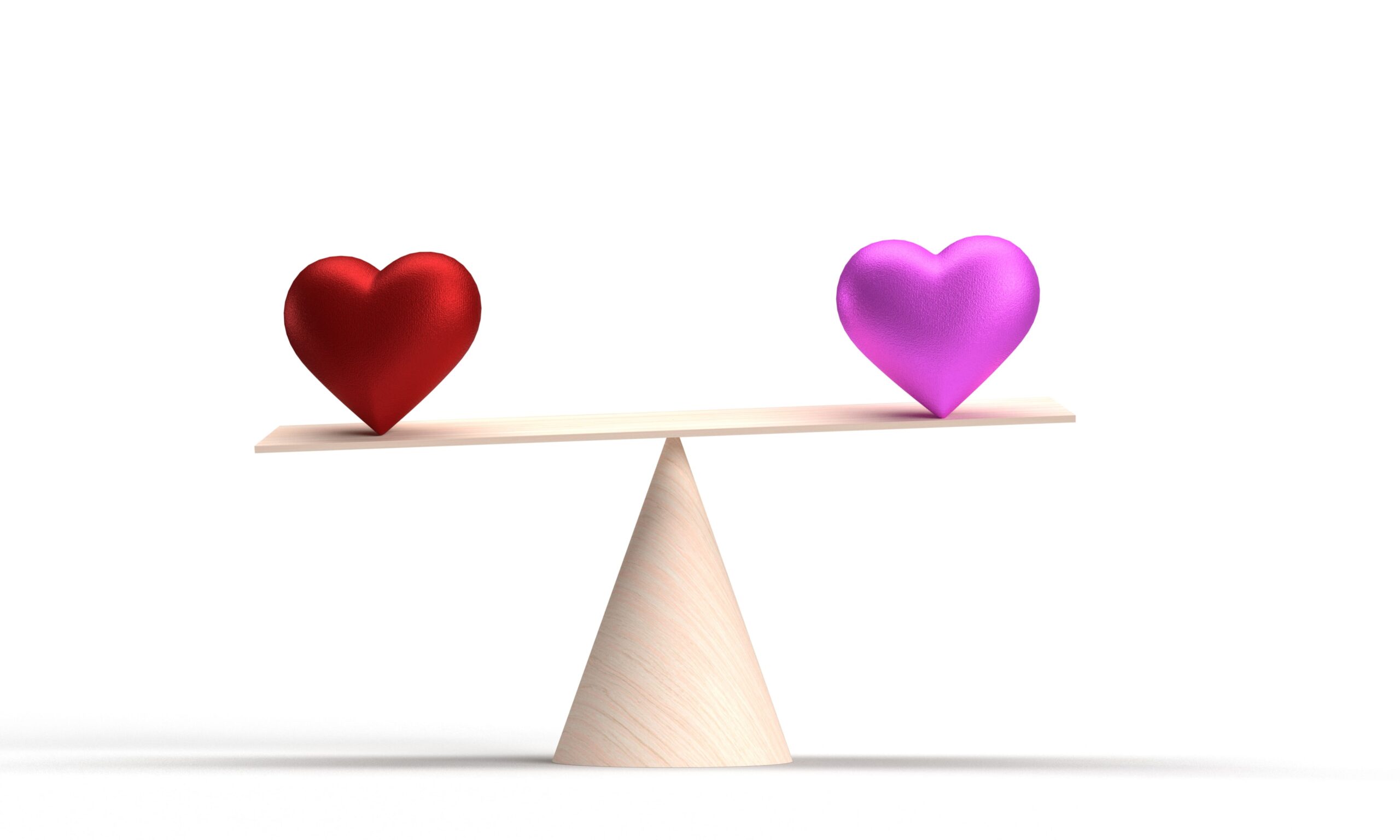 Symbolic scales balancing different loyalties, representing the shift required to move from betrayal to recommitment in relationship recovery.