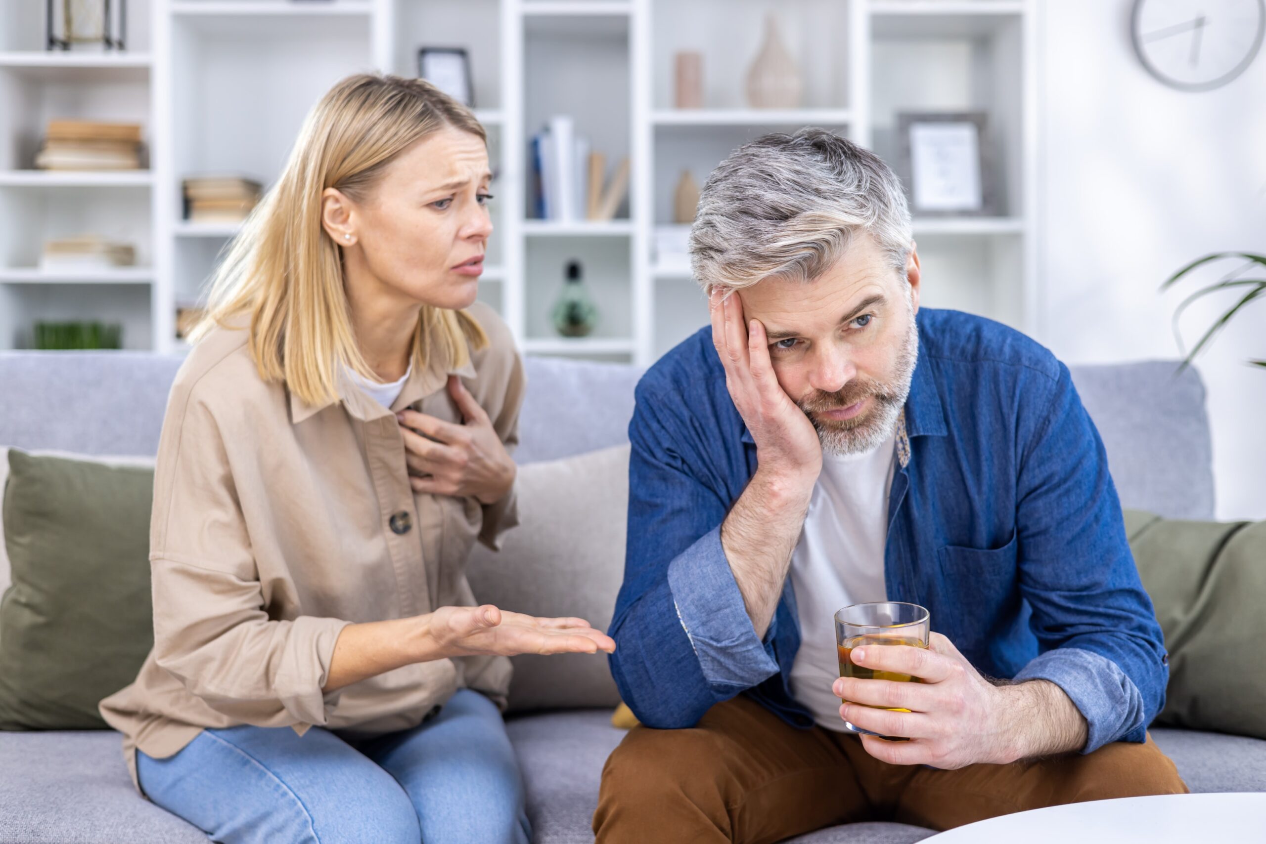 Image of a couple questioning when to walk away from a sexless marriage in New York.