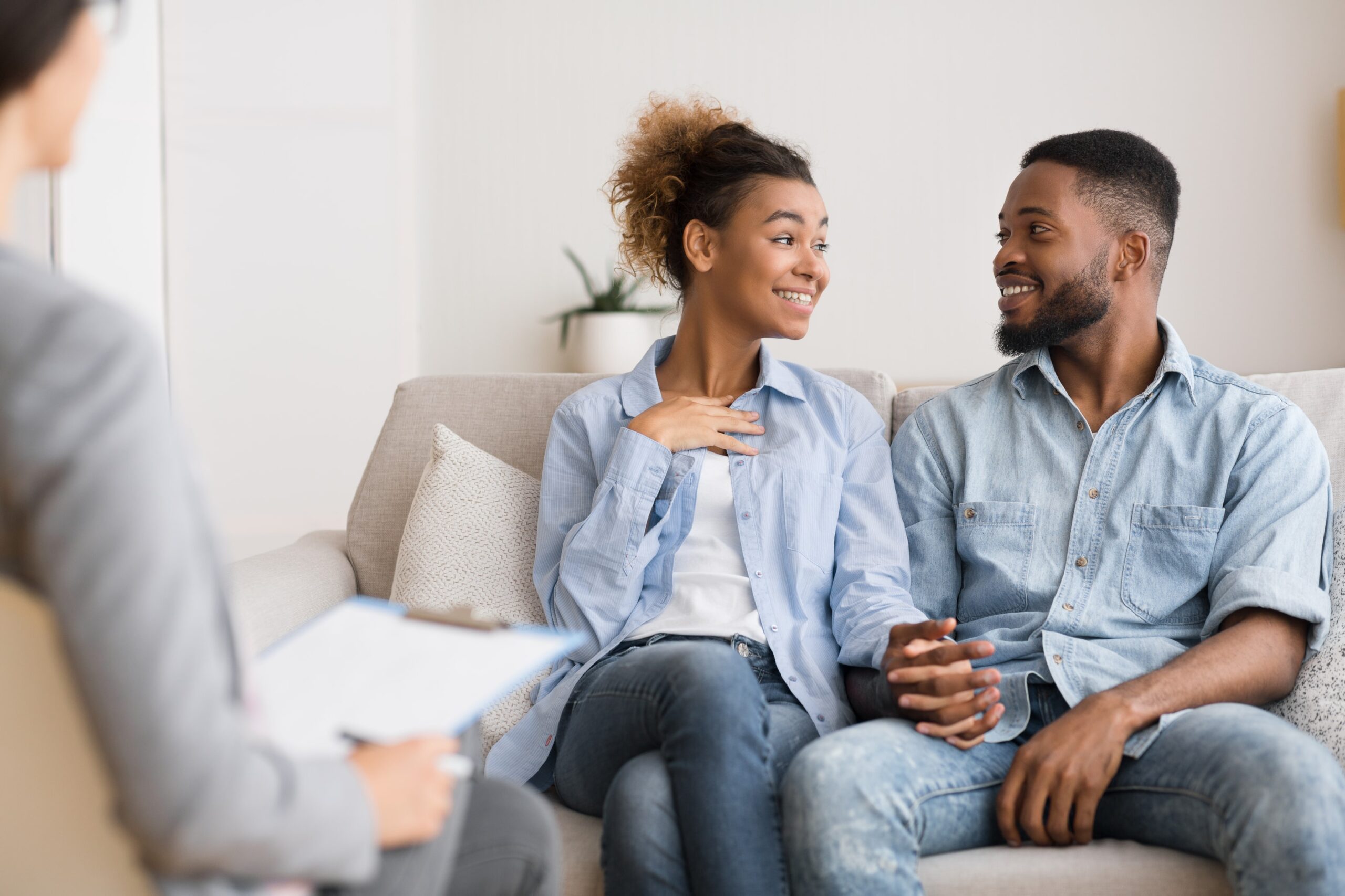 Couple in successful therapy for romance and sexual intimacy in NYC.