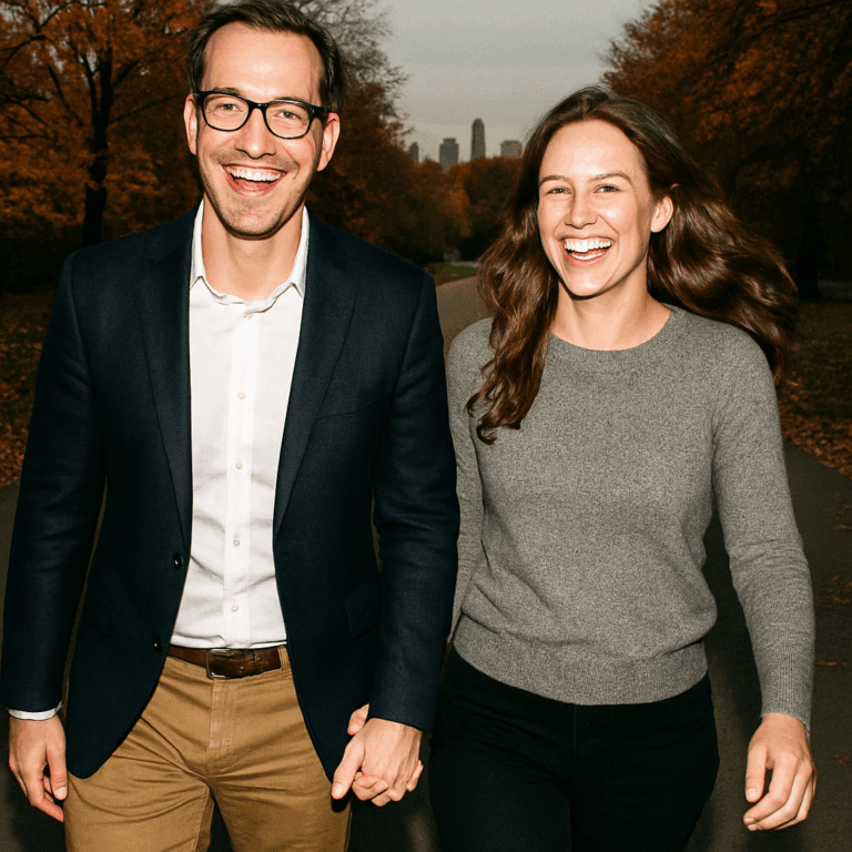 Image of couple in NYC with a secure attachment style