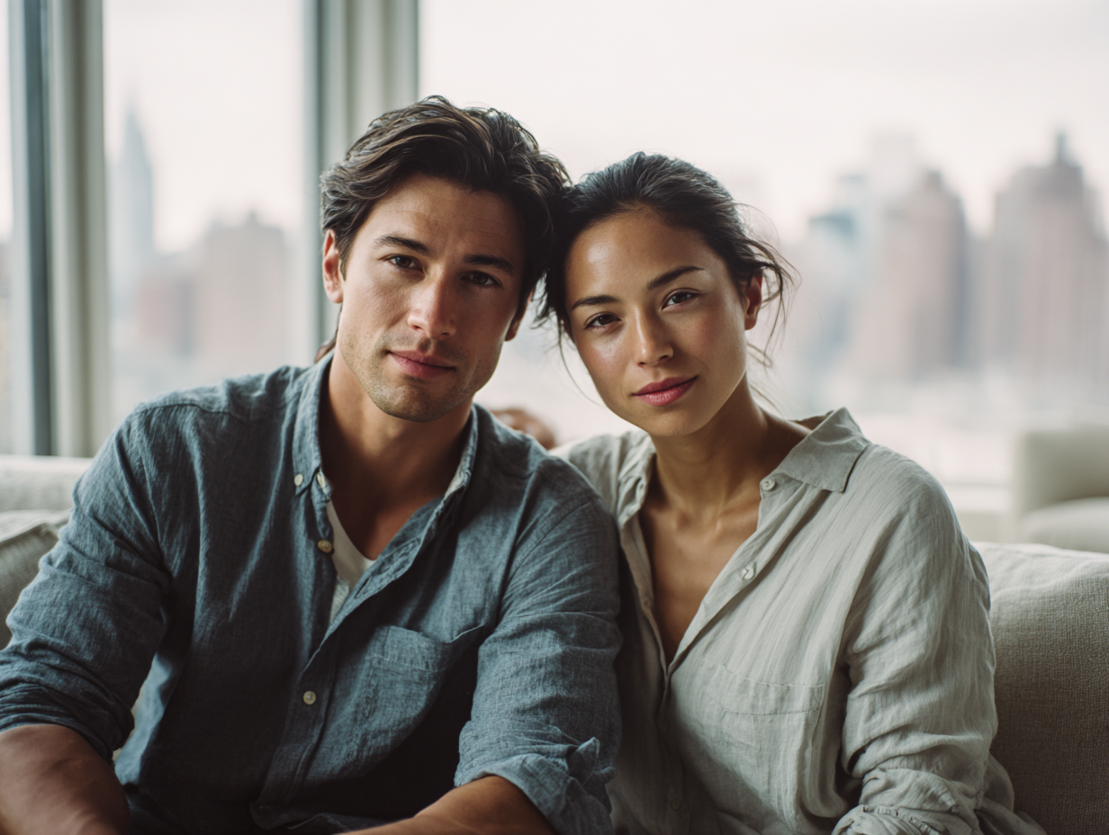 Couple in New York apartment reflecting on relationship conflict with clarity and hope