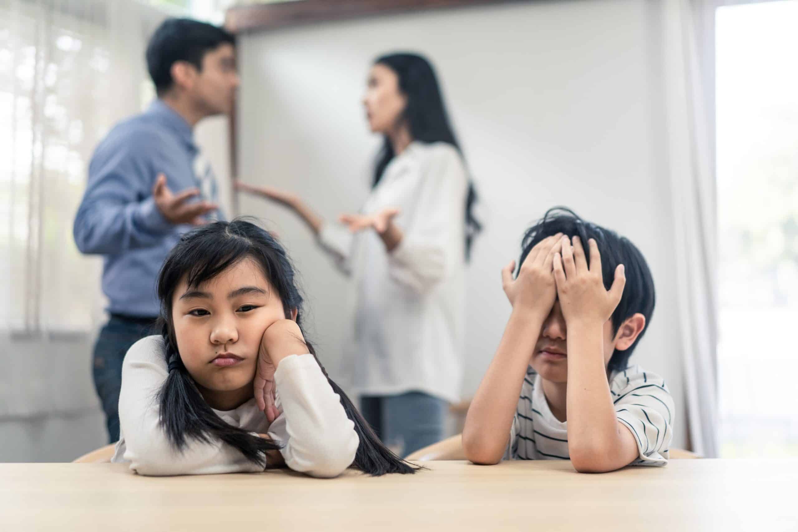 Kids stressed by selfish husband's behavior