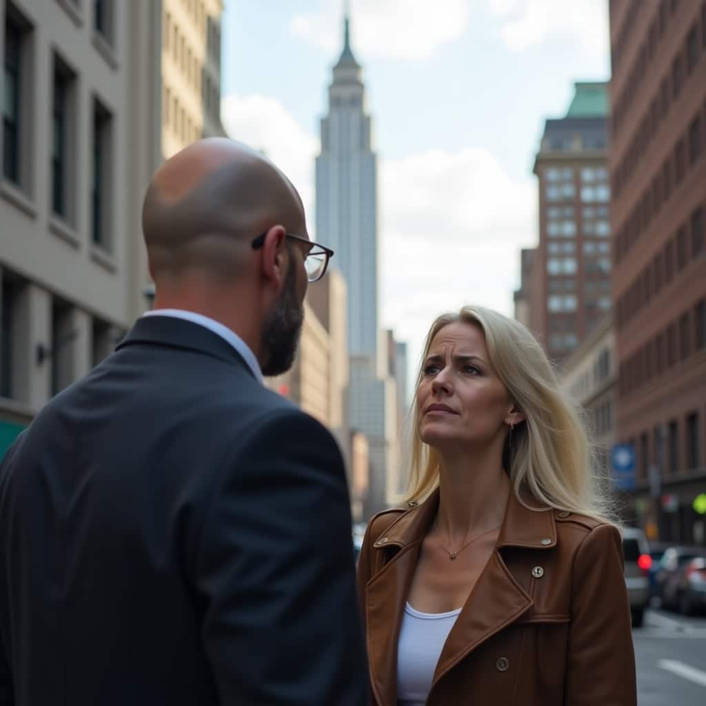 Image of couple with a distancer in relationships, destroying their emotional connection.